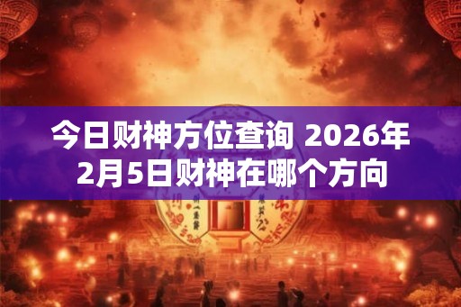 今日财神方位查询 2026年2月5日财神在哪个方向
