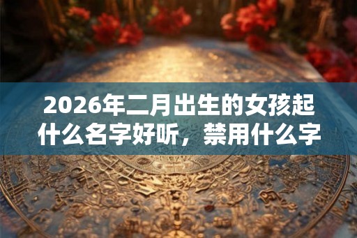 2026年二月出生的女孩起什么名字好听，禁用什么字