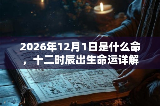 2026年12月1日是什么命，十二时辰出生命运详解