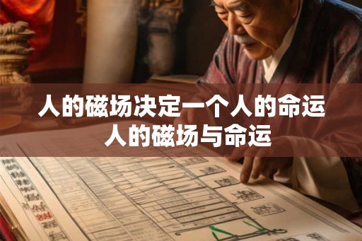 人的磁场决定一个人的命运  人的磁场与命运