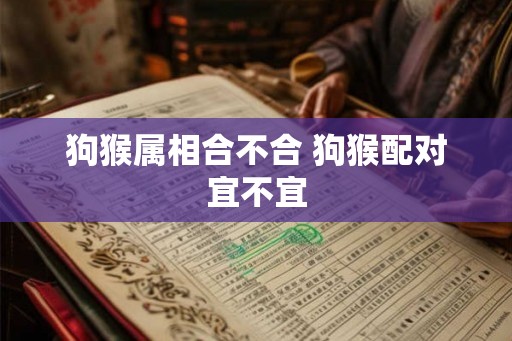 狗猴属相合不合 狗猴配对宜不宜