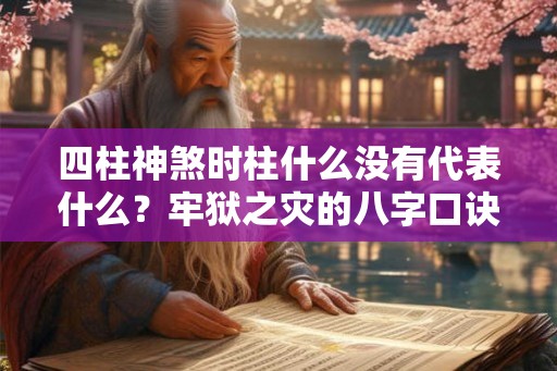 四柱神煞时柱什么没有代表什么？牢狱之灾的八字口诀