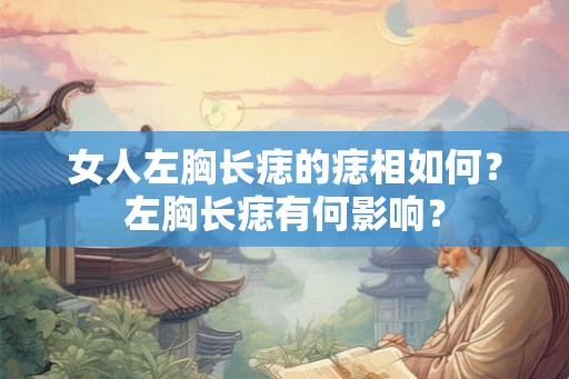 女人左胸长痣的痣相如何?左胸长痣有何影响? 女人左胸长痣的痣相如何?左胸长痣有何影响?