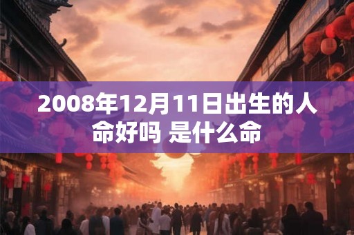 2008年12月11日出生的人命好吗 是什么命
