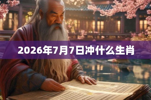 2026年7月7日冲什么生肖