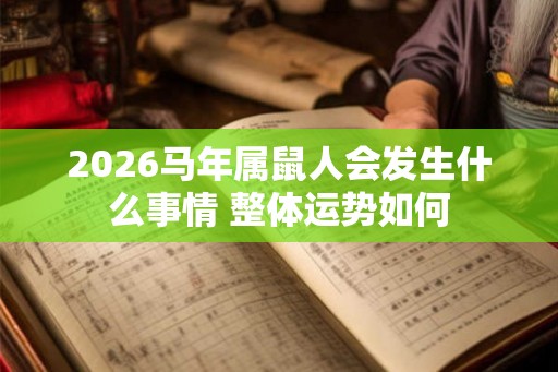 2026马年属鼠人会发生什么事情 整体运势如何