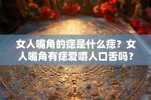 女人嘴角的痣是什么痣？女人嘴角有痣爱嚼人口舌吗？