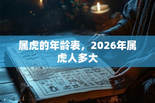 属虎的年龄表，2026年属虎人多大
