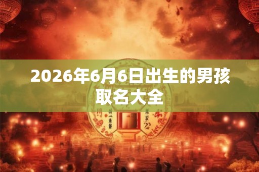 2026年6月6日出生的男孩取名大全