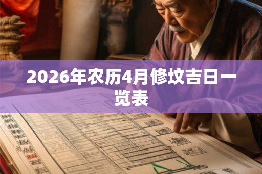 2026年农历4月修坟吉日一览表