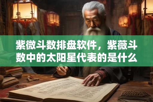 紫微斗数排盘软件，紫薇斗数中的太阳星代表的是什么？