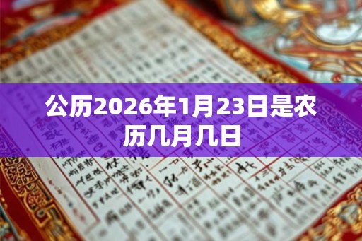 公历2026年1月23日是农历几月几日