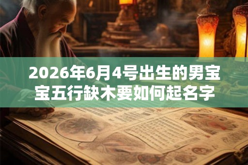 2026年6月4号出生的男宝宝五行缺木要如何起名字