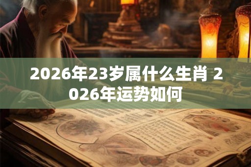2026年23岁属什么生肖 2026年运势如何
