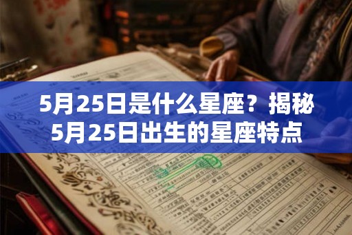 5月25日是什么星座？揭秘5月25日出生的星座特点