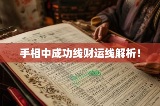 手相中成功线财运线解析！