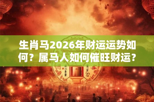 生肖马2026年财运运势如何？属马人如何催旺财运？