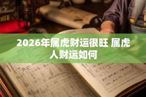 2026年属虎财运很旺 属虎人财运如何