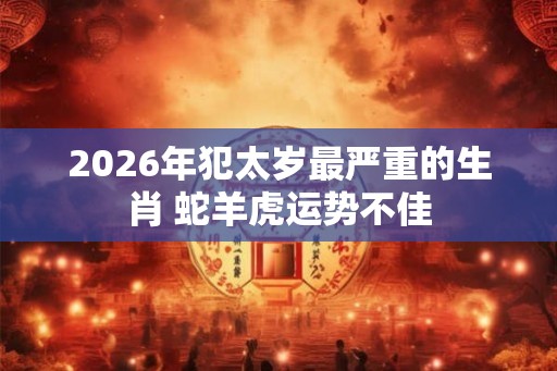 2026年犯太岁最严重的生肖 蛇羊虎运势不佳