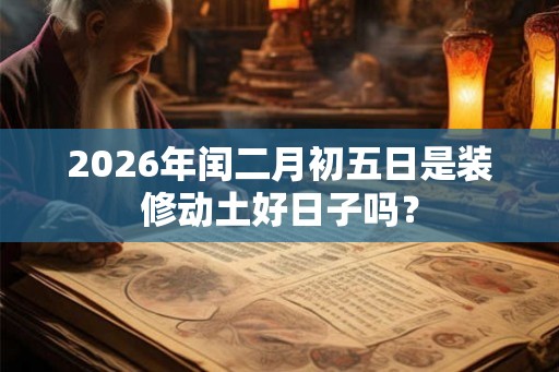 2026年闰二月初五日是装修动土好日子吗？