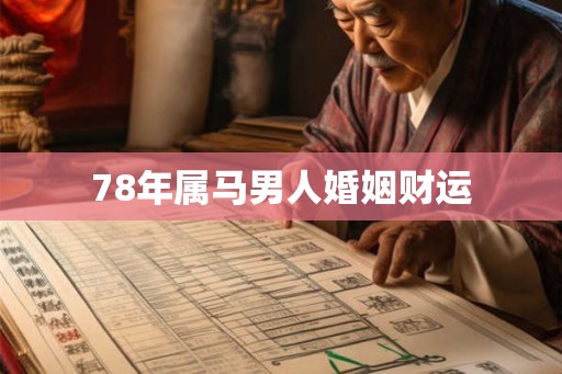 78年属马男人婚姻财运