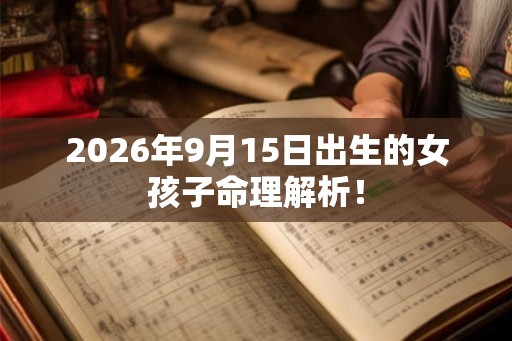 2026年9月15日出生的女孩子命理解析！