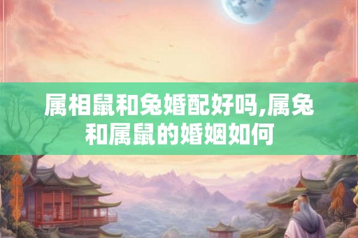 属相鼠和兔婚配好吗,属兔和属鼠的婚姻如何