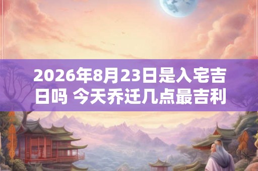 2026年8月23日是入宅吉日吗 今天乔迁几点最吉利