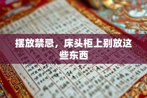 摆放禁忌,床头柜上别放这些东西 摆放禁忌,床头柜上别放这些东西