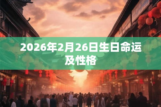 2026年2月26日生日命运及性格