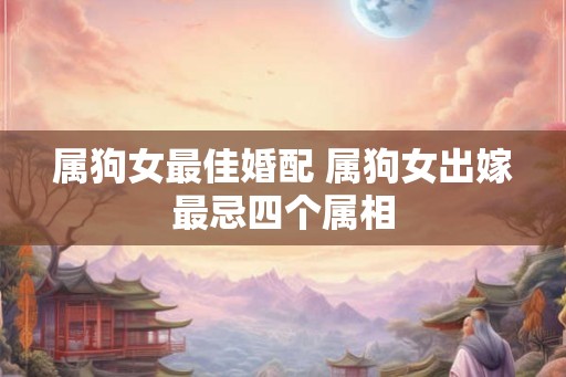 属狗女最佳婚配 属狗女出嫁最忌四个属相