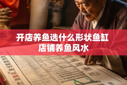 开店养鱼选什么形状鱼缸 店铺养鱼风水