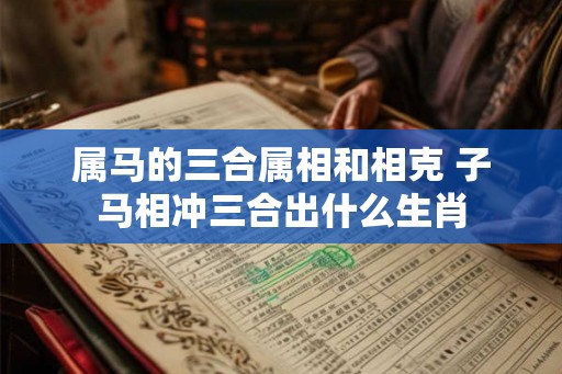 属马的三合属相和相克 子马相冲三合出什么生肖