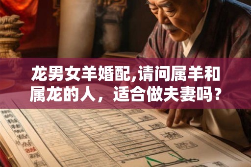 龙男女羊婚配,请问属羊和属龙的人，适合做夫妻吗？