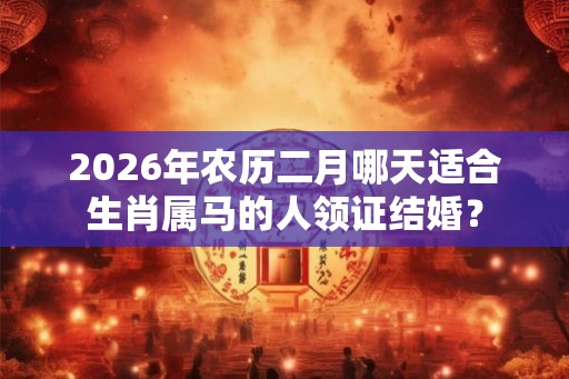 2026年农历二月哪天适合生肖属马的人领证结婚？