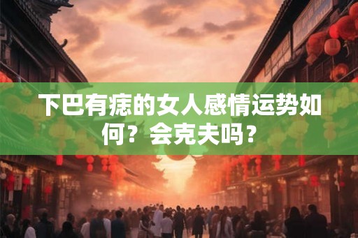 下巴有痣的女人感情运势如何？会克夫吗？