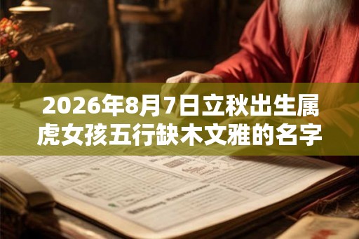 2026年8月7日立秋出生属虎女孩五行缺木文雅的名字