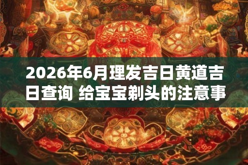 2026年6月理发吉日黄道吉日查询 给宝宝剃头的注意事项