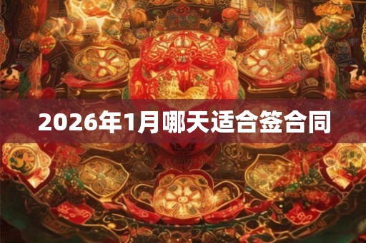 2026年1月哪天适合签合同