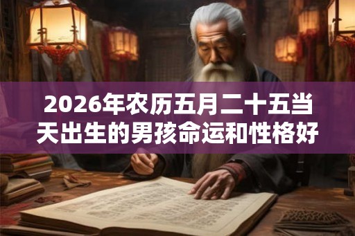 2026年农历五月二十五当天出生的男孩命运和性格好不好