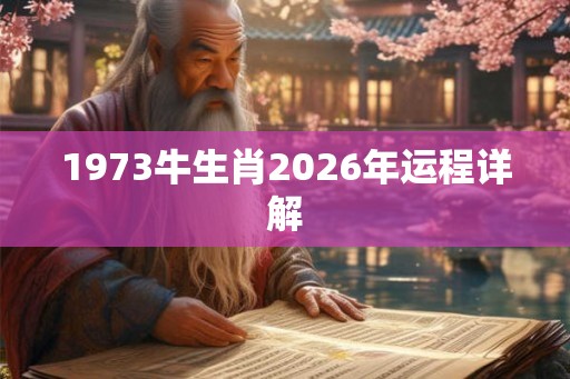 1973牛生肖2026年运程详解