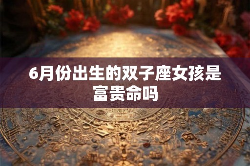 6月份出生的双子座女孩是富贵命吗