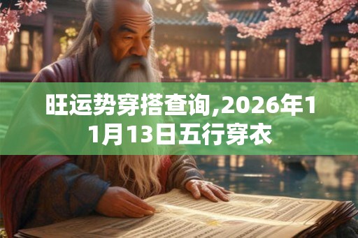 旺运势穿搭查询,2026年11月13日五行穿衣