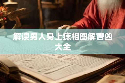 解读男人身上痣相图解吉凶大全