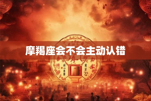 摩羯座会不会主动认错 摩羯座会不会主动认错