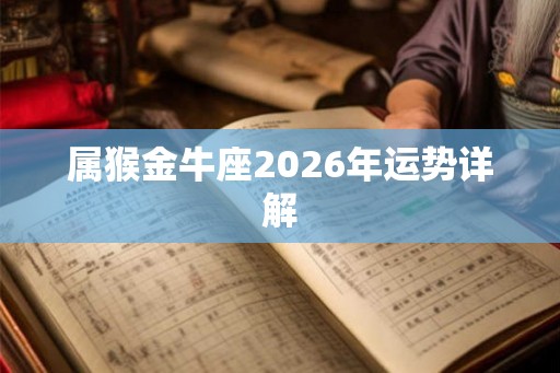 属猴金牛座2026年运势详解