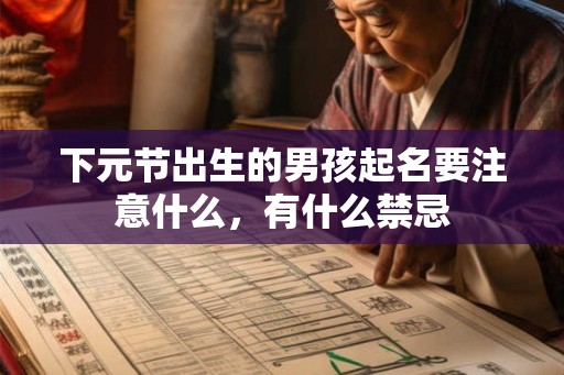 下元节出生的男孩起名要注意什么，有什么禁忌