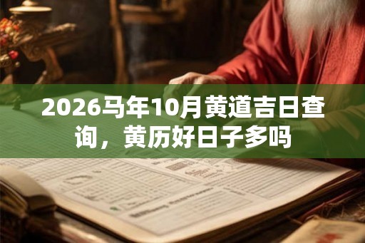 2026马年10月黄道吉日查询，黄历好日子多吗