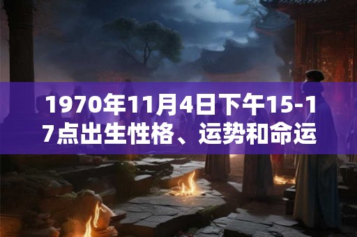 1970年11月4日下午15-17点出生性格、运势和命运