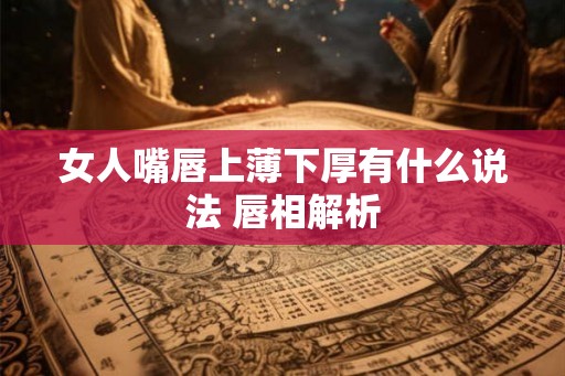 女人嘴唇上薄下厚有什么说法 唇相解析